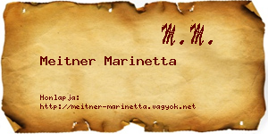 Meitner Marinetta névjegykártya